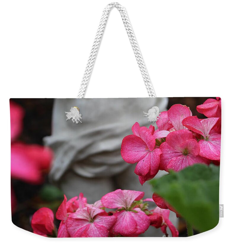 Flowers Weekender Tote Bag featuring the photograph Believe What Your Heart Feels - Angel Art by Ella Kaye Dickey