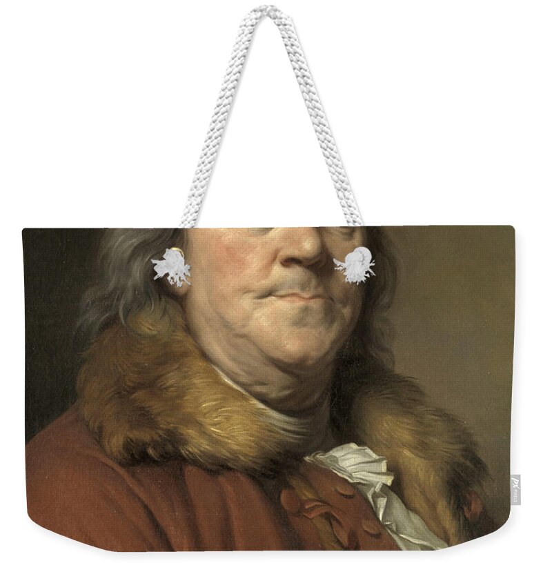 History Weekender Tote Bag featuring the painting Benjamin Franklin, American Statesman by Metropolitan Museum of Art