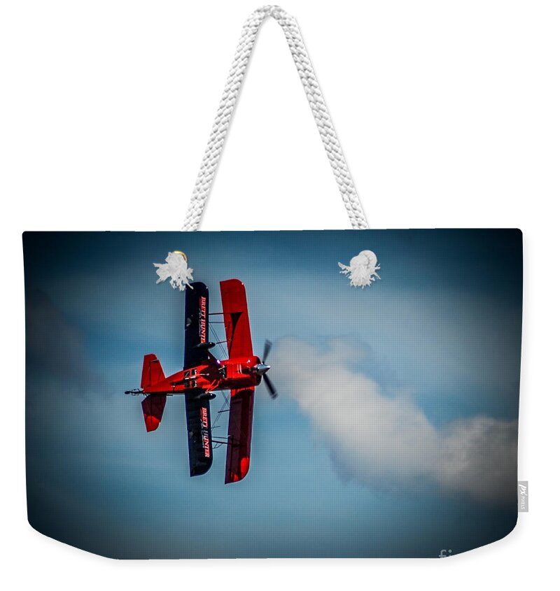 Biplane Weekender Tote Bag featuring the photograph Bert Hunter by Ronald Grogan