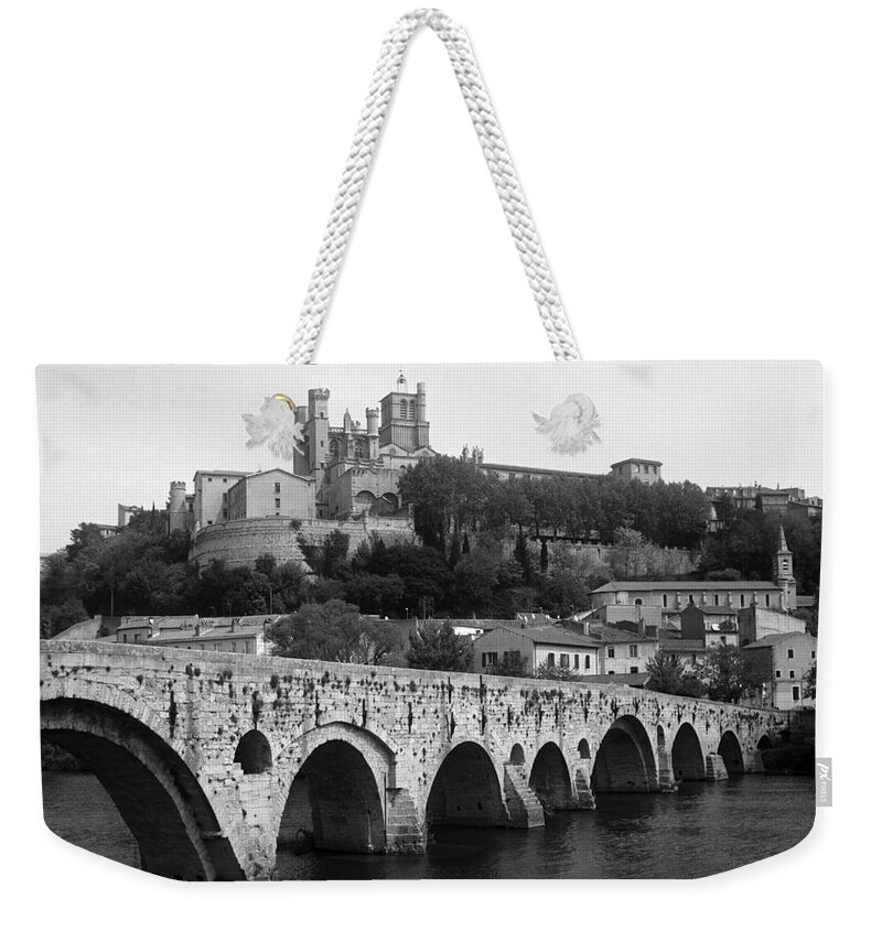 Beziers Weekender Tote Bag featuring the photograph Beziers Pont Vieux by Riccardo Mottola