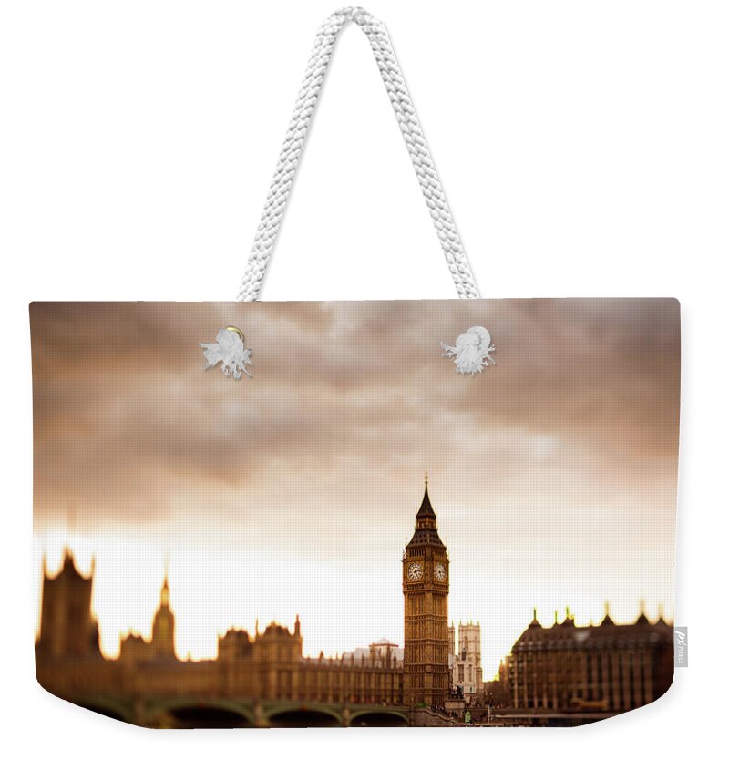 Tranquility Weekender Tote Bag featuring the photograph Big Ben Tilt Shift by Hal Bergman
