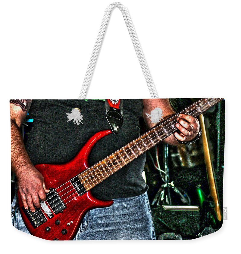 Guitar Weekender Tote Bag featuring the photograph Big Red Tobias by Lesa Fine