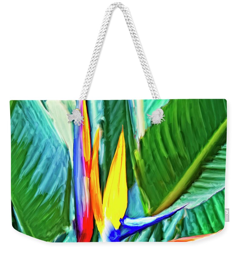 Bird Of Paradise Weekender Tote Bag featuring the painting Bird of Paradise by Dominic Piperata