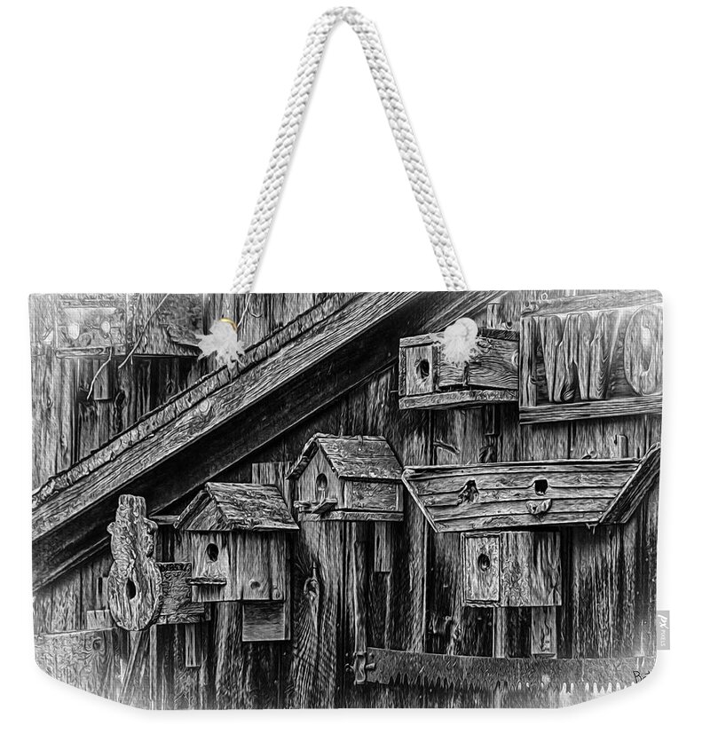Birdhouse Weekender Tote Bag featuring the photograph Birdhouse Collection by Betty Denise
