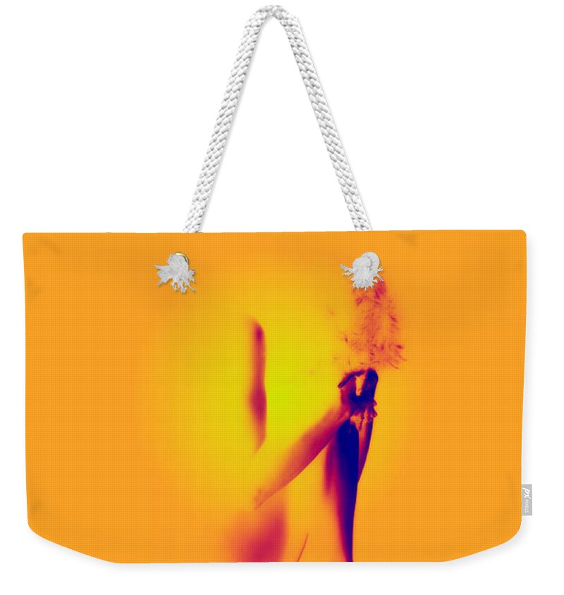 Woman Weekender Tote Bag featuring the photograph Birth Of Passion by Donna Blackhall