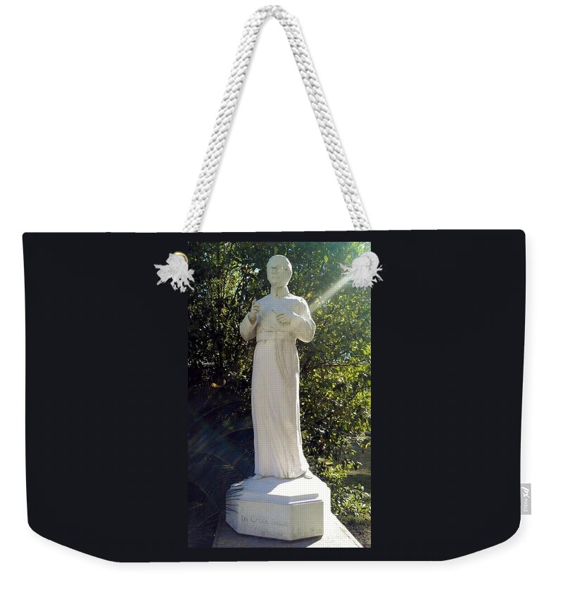 Blessed Father Francis Xavier Seelos C. Ss. R. Weekender Tote Bag featuring the photograph Blessed Francis Xavier Seelos C.Ss.R. - New Orleans LA #2 by Deborah Lacoste