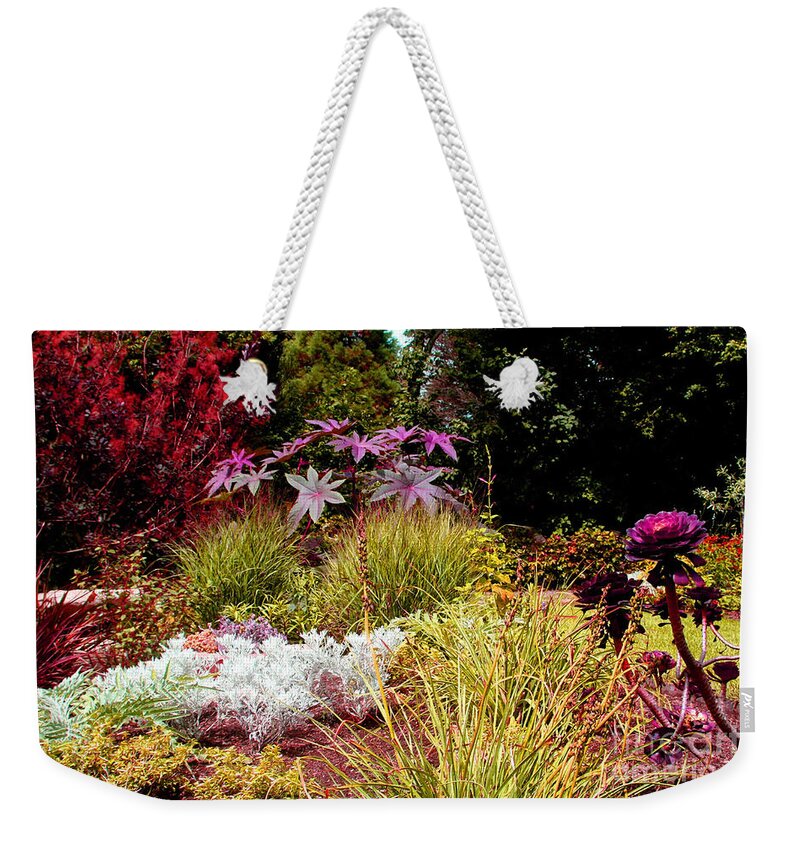 Flowers Weekender Tote Bag featuring the photograph Blithewold Gardens Bristol Rhode Island by Tom Prendergast