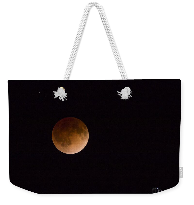 Blood Weekender Tote Bag featuring the photograph Blood Moon by Steven Ralser