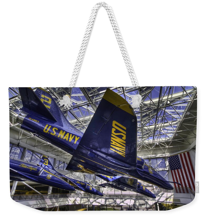 2011 Weekender Tote Bag featuring the photograph Blue Angels 2 by Tim Stanley