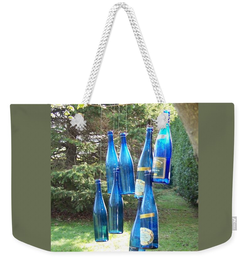 Trees Weekender Tote Bag featuring the photograph Blue Bottle Tree by Jackie Mueller-Jones