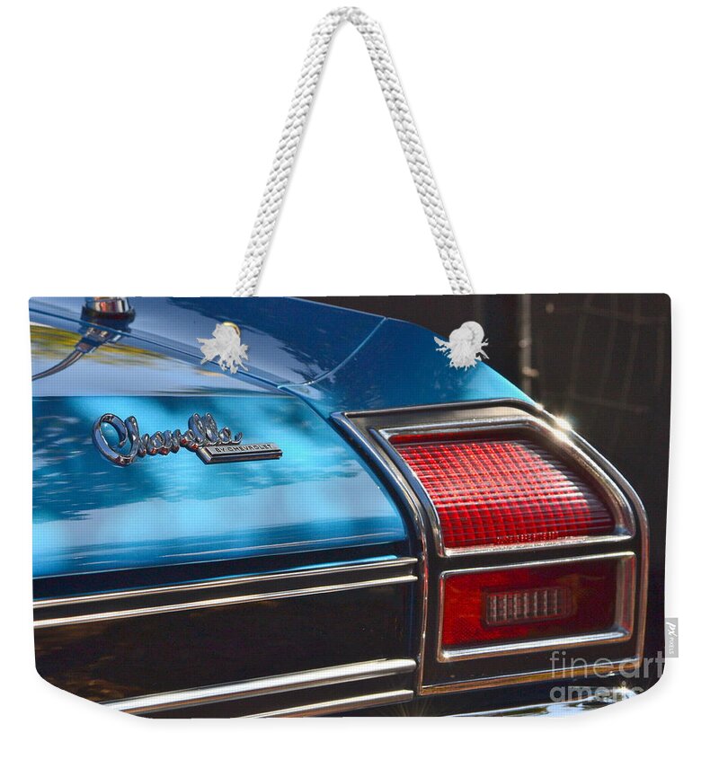  Weekender Tote Bag featuring the photograph Blue Chevelle by Dean Ferreira