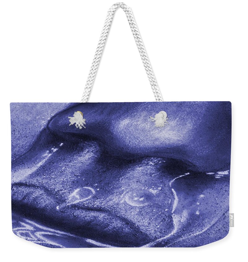 Chalk Weekender Tote Bag featuring the photograph Blue Face by Anthony Totah