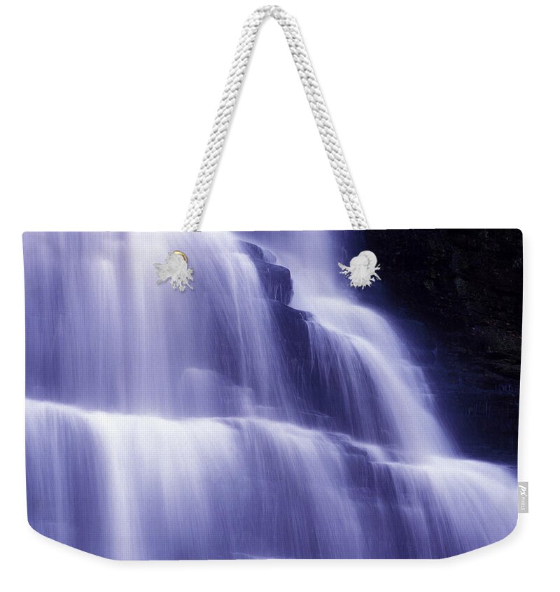 Water Weekender Tote Bag featuring the photograph Blue Falls by Paul W Faust - Impressions of Light
