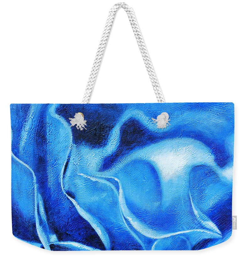 Blue Weekender Tote Bag featuring the painting Blue by Glenn Pollard