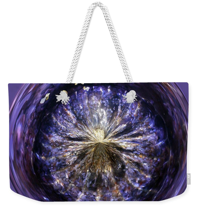 Orb Weekender Tote Bag featuring the photograph Blue Jelly Fish Orb by Terri Waters