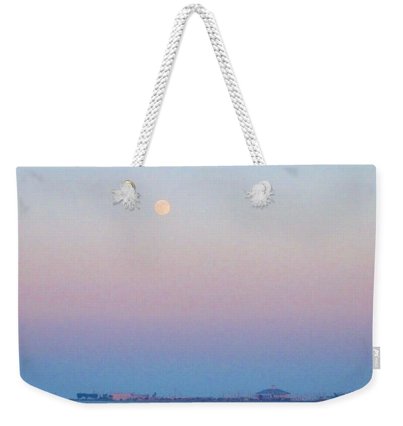 Blue Moon Eve Weekender Tote Bag featuring the photograph Blue Moon Eve by Deborah Lacoste