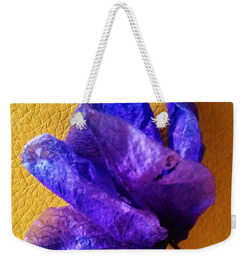 Blue Weekender Tote Bag featuring the photograph Blue Orchid by Tamara Michael
