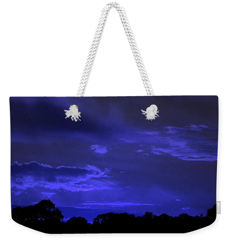 Blue Weekender Tote Bag featuring the photograph Blue Skies by Mark Blauhoefer