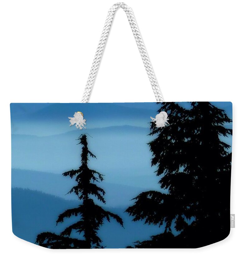 Mountains Weekender Tote Bag featuring the photograph Blue Yonder Mountain by Susan Garren