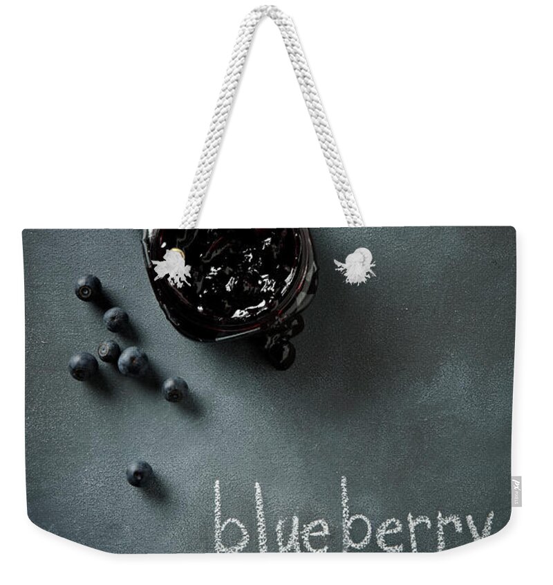 Spoon Weekender Tote Bag featuring the photograph Blueberry Jam by Lew Robertson