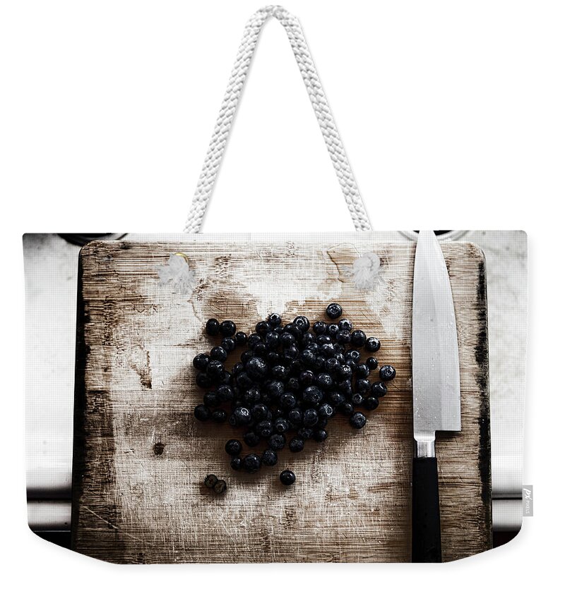 Tijuana Weekender Tote Bag featuring the photograph Blueberry Murder by Alex Leon-afterlightfoto