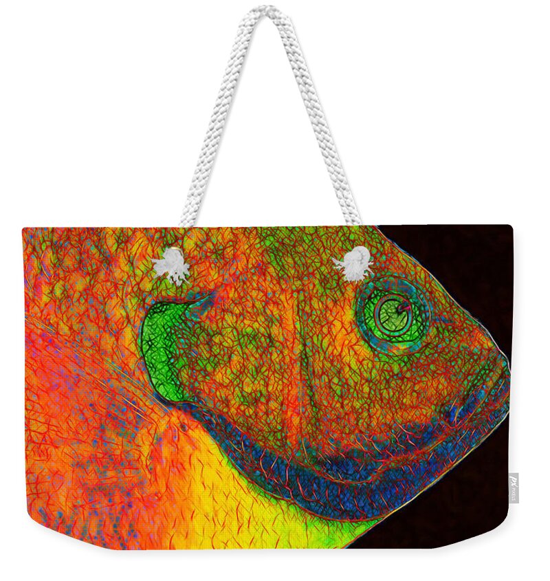 Bluegill Weekender Tote Bag featuring the photograph Bluegill Fish by Wingsdomain Art and Photography