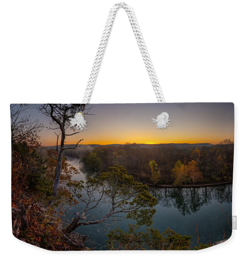 2011 Weekender Tote Bag featuring the photograph Bluff View Of the Meramec by Robert Charity