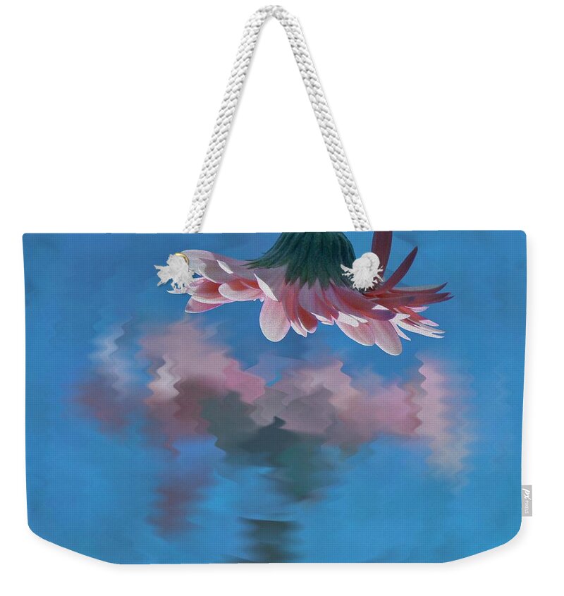 Blushing Pink Bloom Weekender Tote Bag featuring the digital art Blushing Pink Bloom by Barbara St Jean
