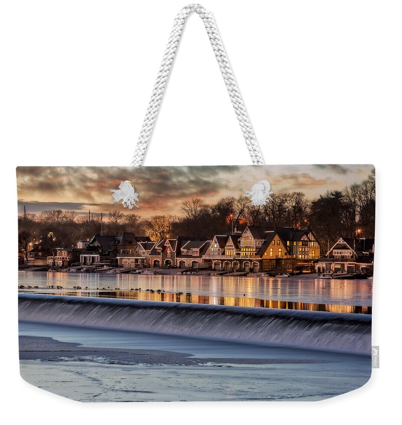 Boat House Row Weekender Tote Bag featuring the photograph Boathouse Row Philadelphia PA by Susan Candelario