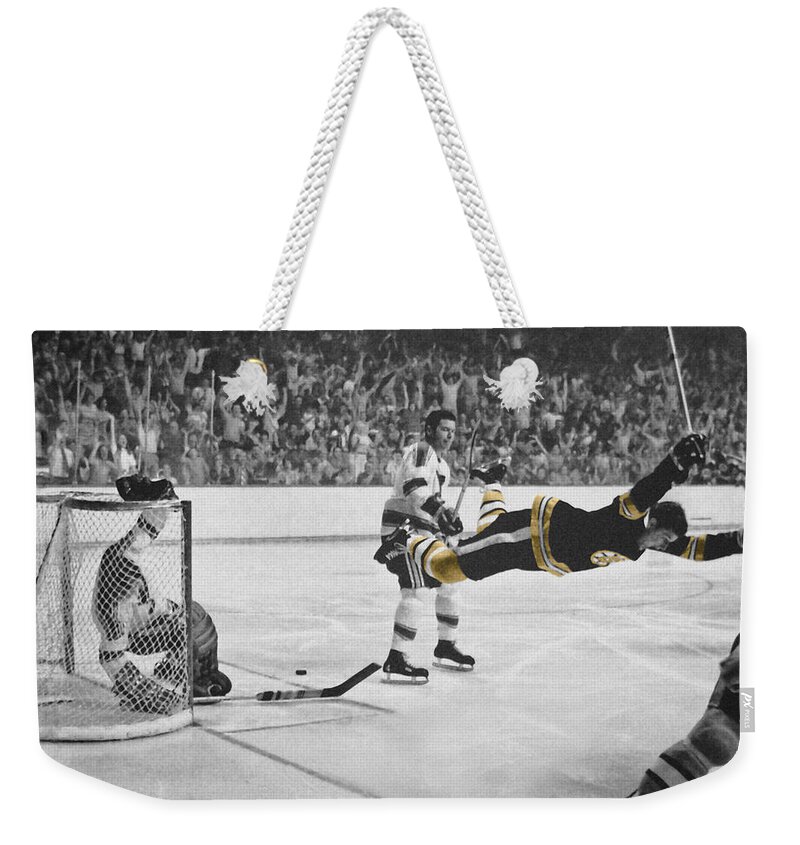 Hockey Weekender Tote Bag featuring the photograph Bobby Orr 2 by Andrew Fare