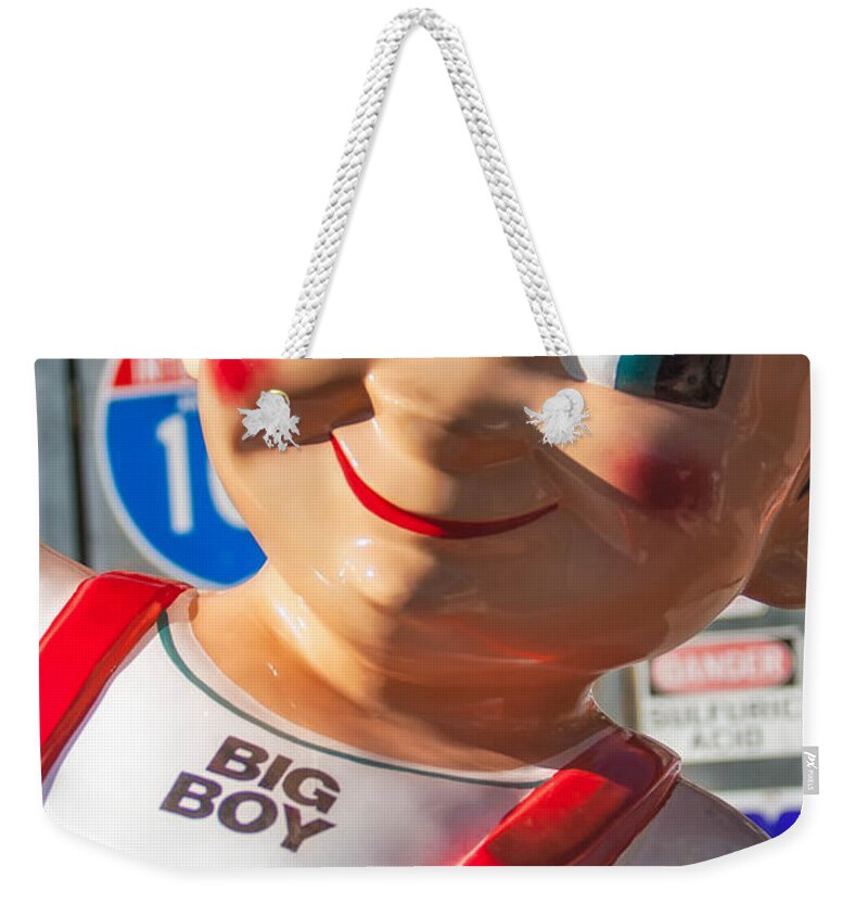 Sign Weekender Tote Bag featuring the photograph Bob's Big Boy by Jerry Fornarotto