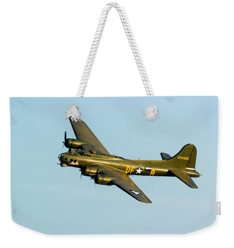 Air Weekender Tote Bag featuring the photograph Boeing B17 Sally B by Mark Llewellyn