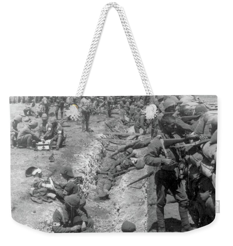 1900 Weekender Tote Bag featuring the photograph Boer War, Royal Munster Fusiliers by Science Source