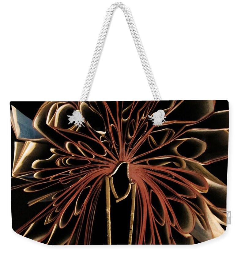 Book Weekender Tote Bag featuring the photograph Book Flower by Nicklas Gustafsson