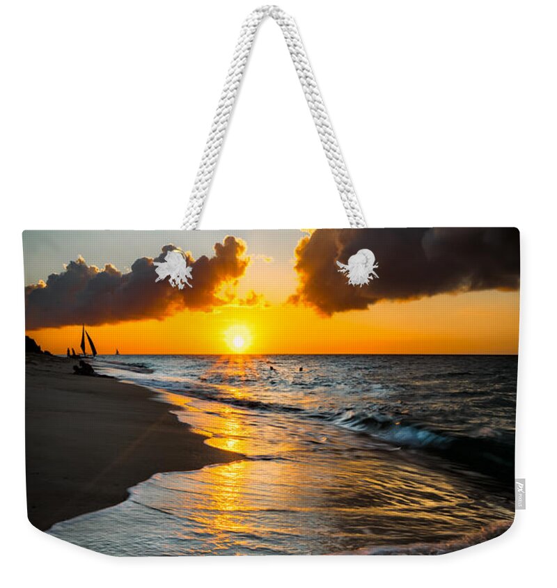 Boracay Weekender Tote Bag featuring the photograph Boracay Sunset by Adrian Evans
