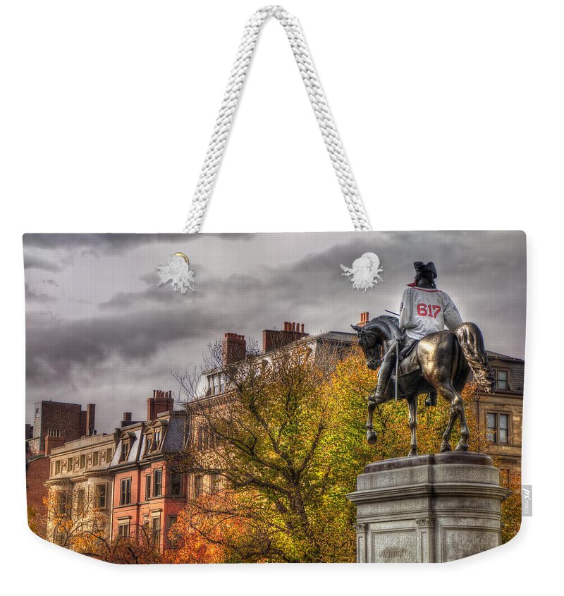 Autumn In Boston Weekender Tote Bag featuring the photograph Boston Back Bay Rooftops in Autumn by Joann Vitali