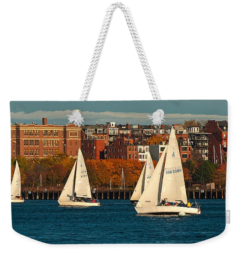 Boston Weekender Tote Bag featuring the photograph Boston Harbor by Paul Mangold