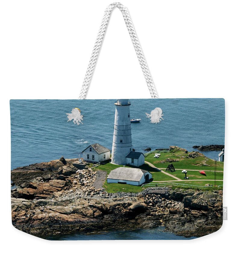 Joshua House Photography Weekender Tote Bag featuring the photograph Boston Light by Joshua House