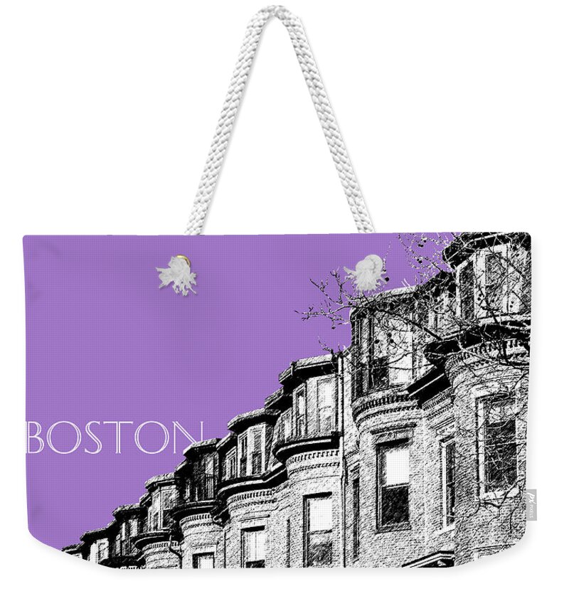 Architecture Weekender Tote Bag featuring the digital art Boston South End - Violet by DB Artist