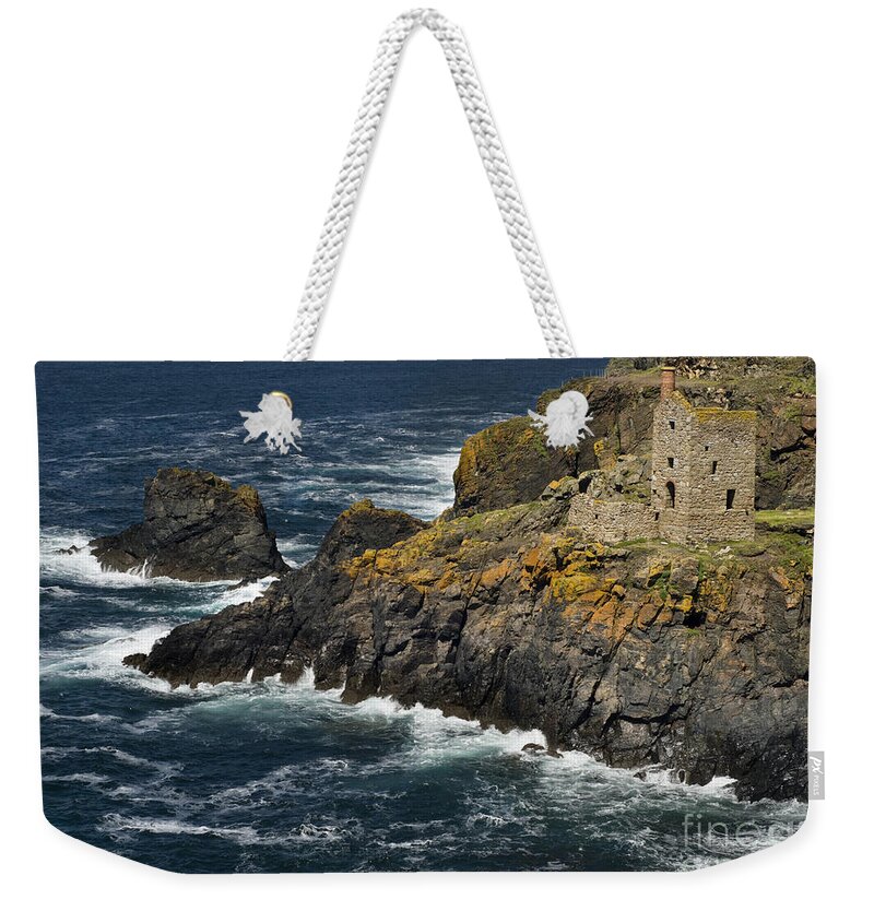 Coast Weekender Tote Bag featuring the photograph Botallack Cornwall by David Lichtneker