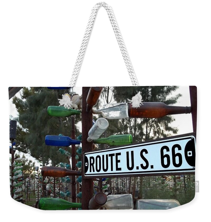 Bottle Trees Weekender Tote Bag featuring the photograph Bottle Trees Route 66 by Glenn McCarthy Art and Photography