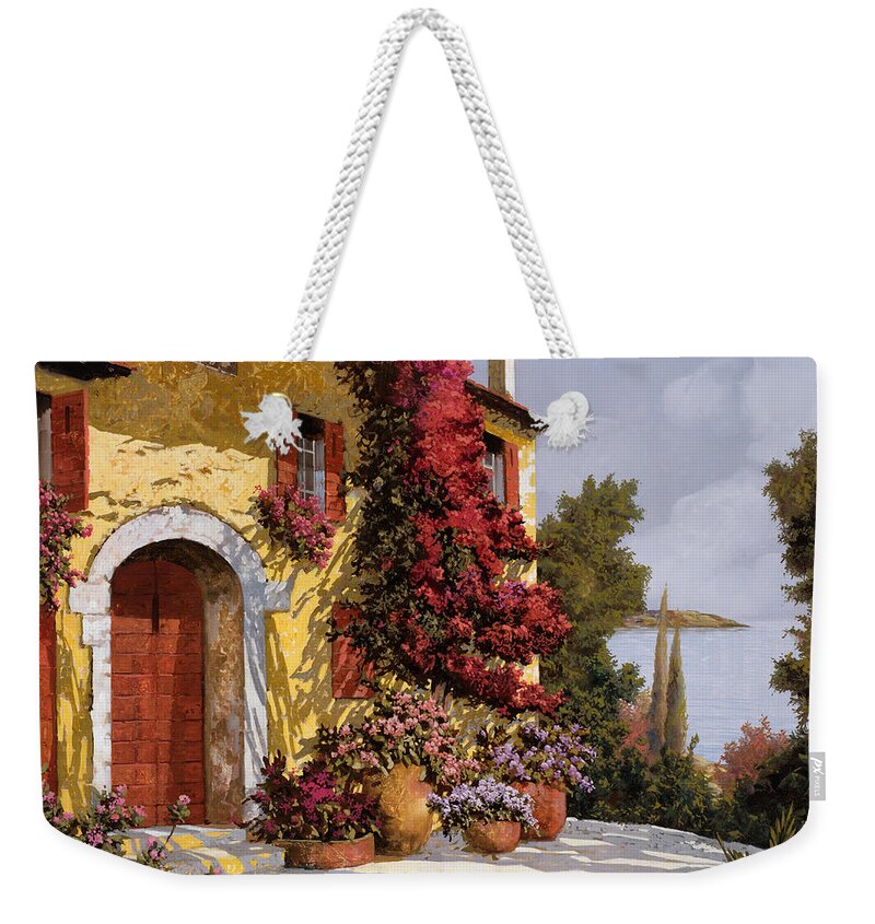 Bouganville Weekender Tote Bag featuring the painting Bouganville by Guido Borelli
