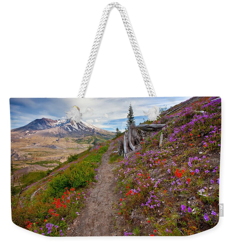 Mount St Helens Weekender Tote Bag featuring the photograph Boundry Trail by Darren White
