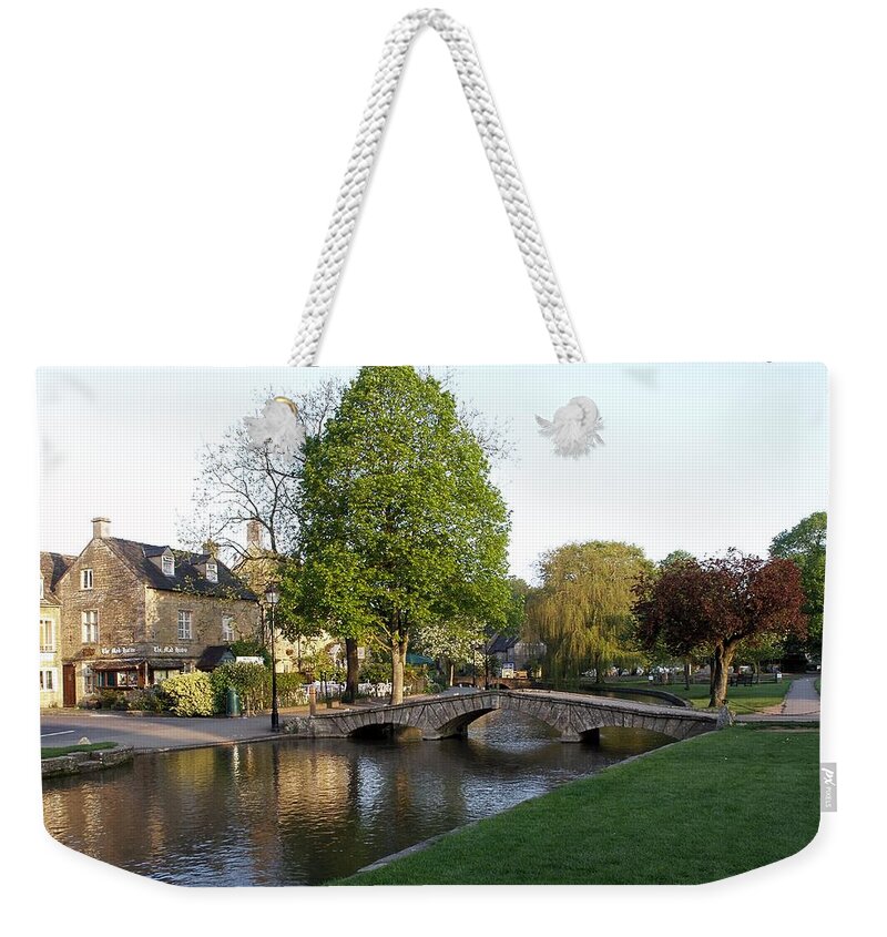 River Weekender Tote Bag featuring the photograph Bourton on the Water 2 by Ron Harpham