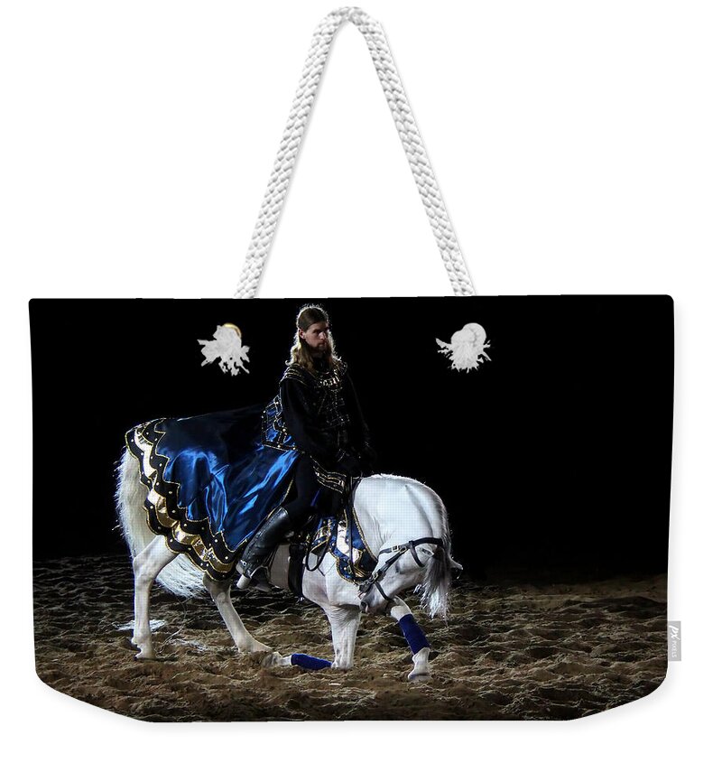 Animal Weekender Tote Bag featuring the photograph Bow To The King by Davandra Cribbie