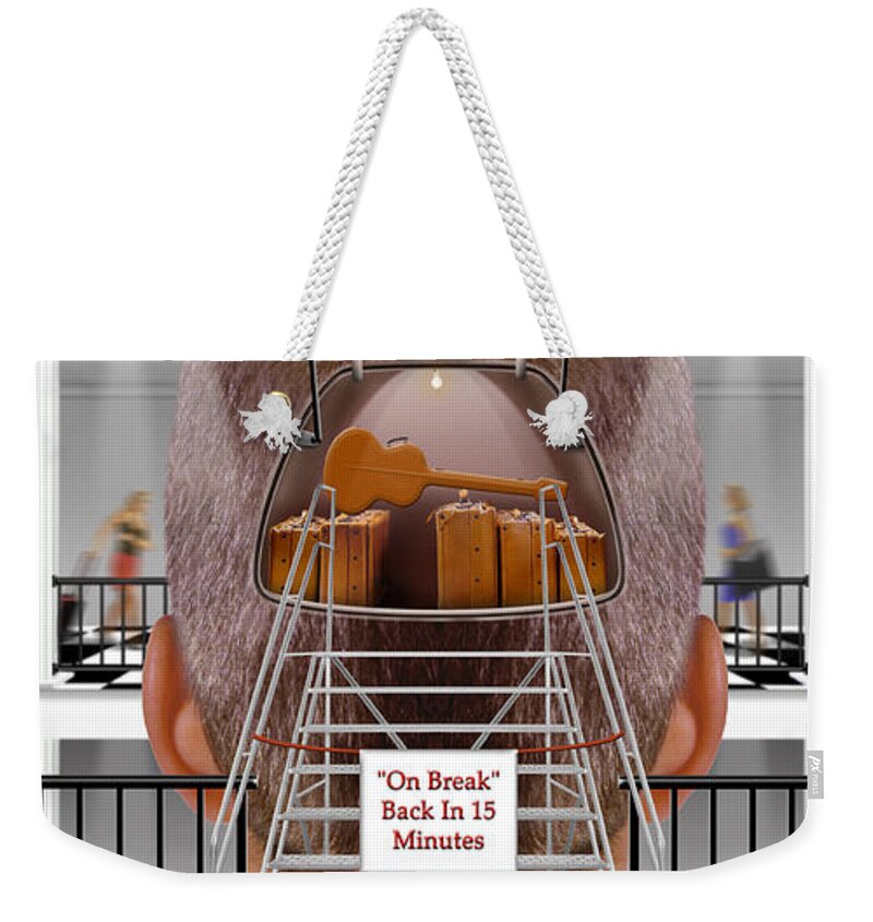Surrealism Weekender Tote Bag featuring the photograph Brain Luggage 2 by Mike McGlothlen