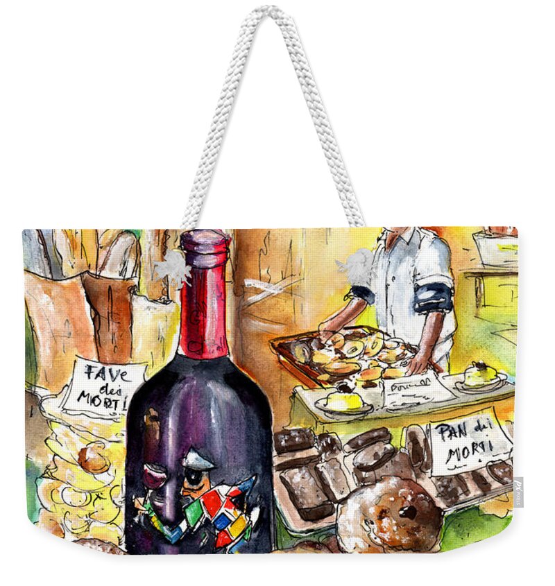 Travel Weekender Tote Bag featuring the painting Bread From Bergamo by Miki De Goodaboom