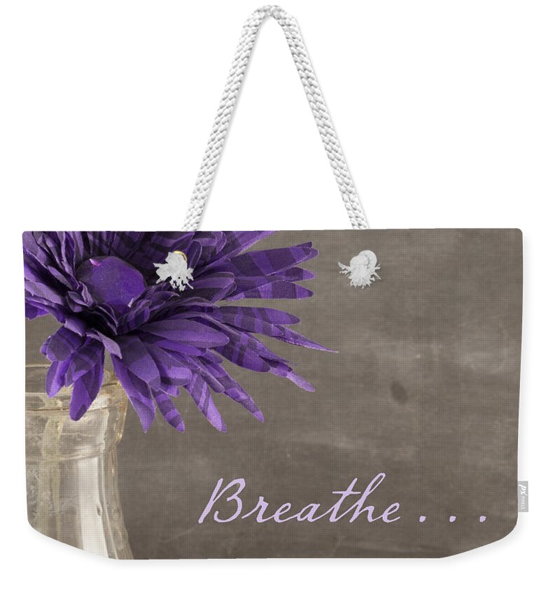 Be Still Weekender Tote Bag featuring the photograph Breathe by Juli Scalzi