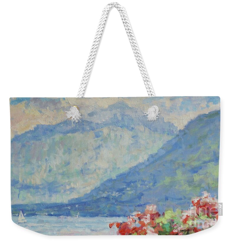 Fresia Weekender Tote Bag featuring the painting A Breezy Afternoon by Jerry Fresia