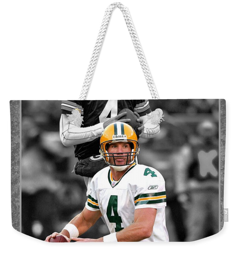 Brett Favre Weekender Tote Bag featuring the photograph Brett Favre Packers by Joe Hamilton